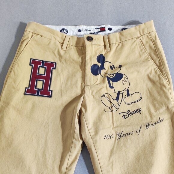 Disney X Tommy Hilfiger chino pants men's size 30/30 Tan Celebrate Mickey Mouse - Picture 2 of 16